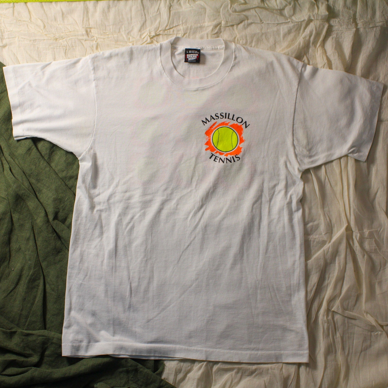 90s neon screen stars best “massillon tennis” single-stitch tee