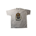 vintage 90s rusk “chu’ pas à vendre” cartoon single stitch tee – made in usa xl