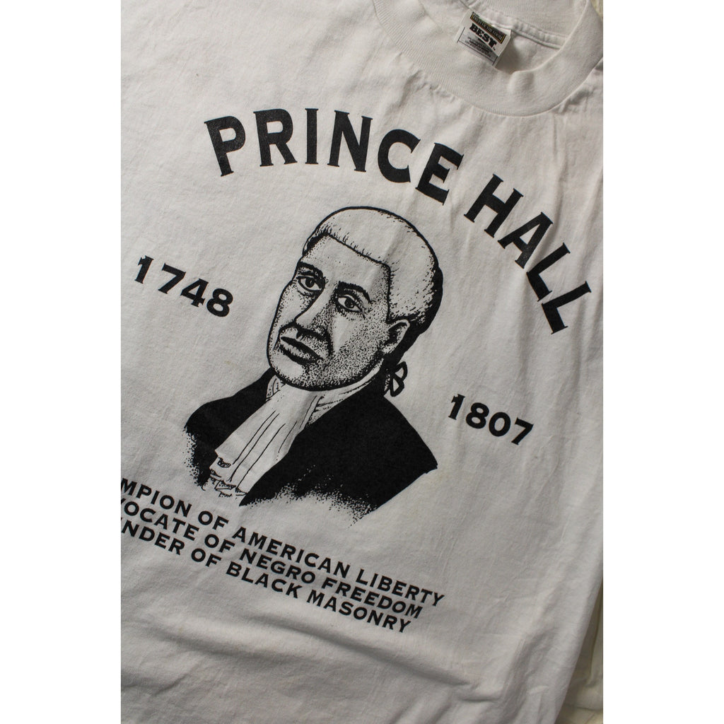 90s prince hall historical graphic tee (l) fruit of the loom best