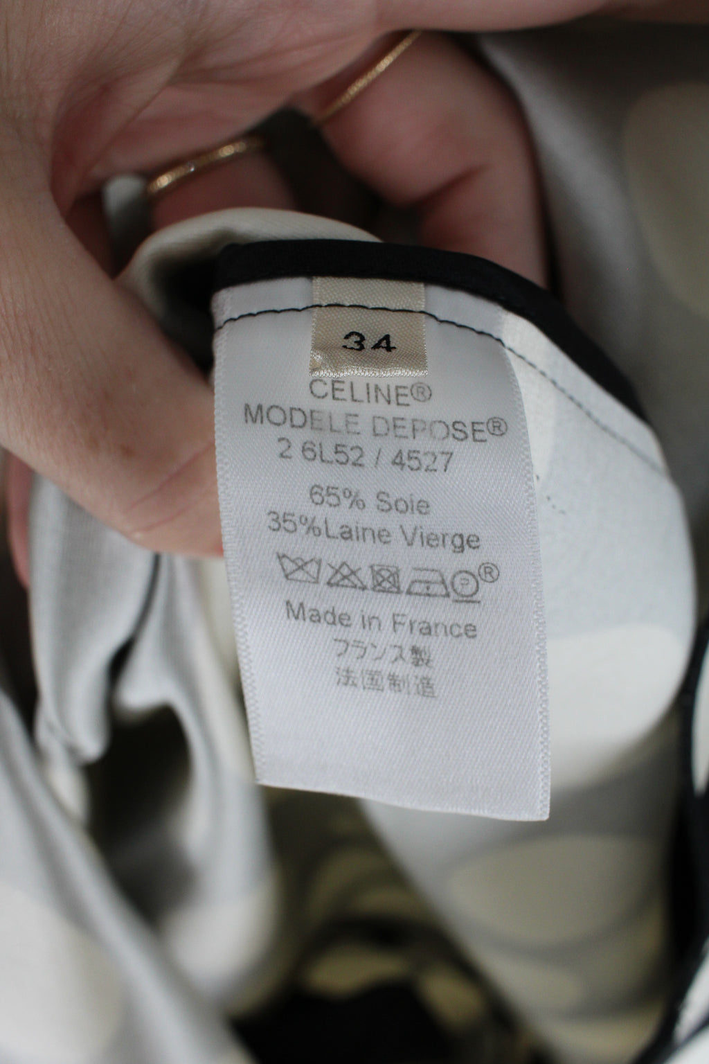 2015 céline by phoebe philo polka dot silk wool shift dress