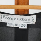 norma walters new york label, size 12, 100% silk