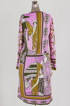 70s paganne deco ladies midi dress - back