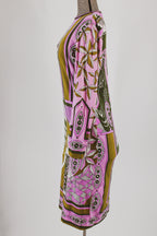 70s paganne deco ladies midi dress - side