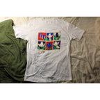 90s hanes beefy-t “tulips” graphic tee by maret – xl made in usa