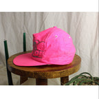 80s made in usa neon pink cycling snapback