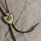 vintage 70s mother of pearl cowboy bolo tie