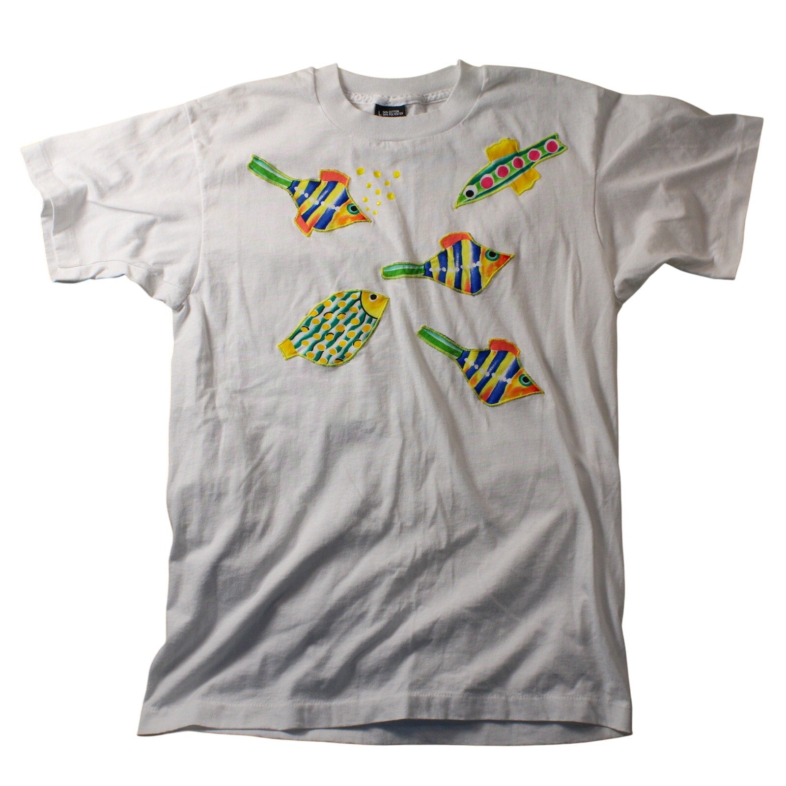 90s screen stars best fish applique single stitch tee