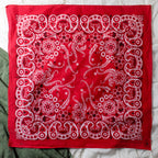 70s crafted with pride in usa rn14193 red paisley bandana- selvedge