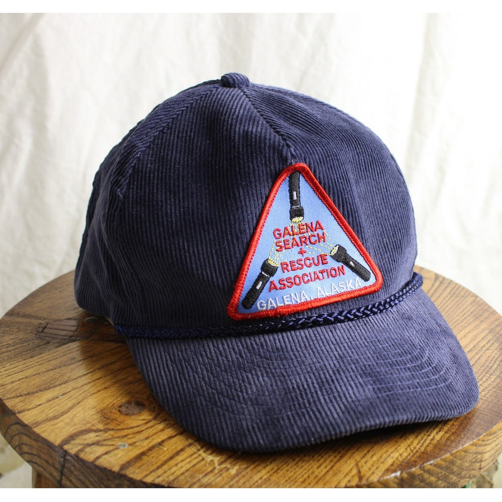 80s galena alaska search & rescue corduroy snapback hat