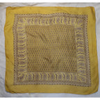 70s liberty of london yellow paisley silk scarf