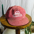 70s/80s - 5-panel corduroy telluride snapback - rare - YKK zipper back