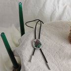 80s rose signed sterling silver bolo tie - siskiyou