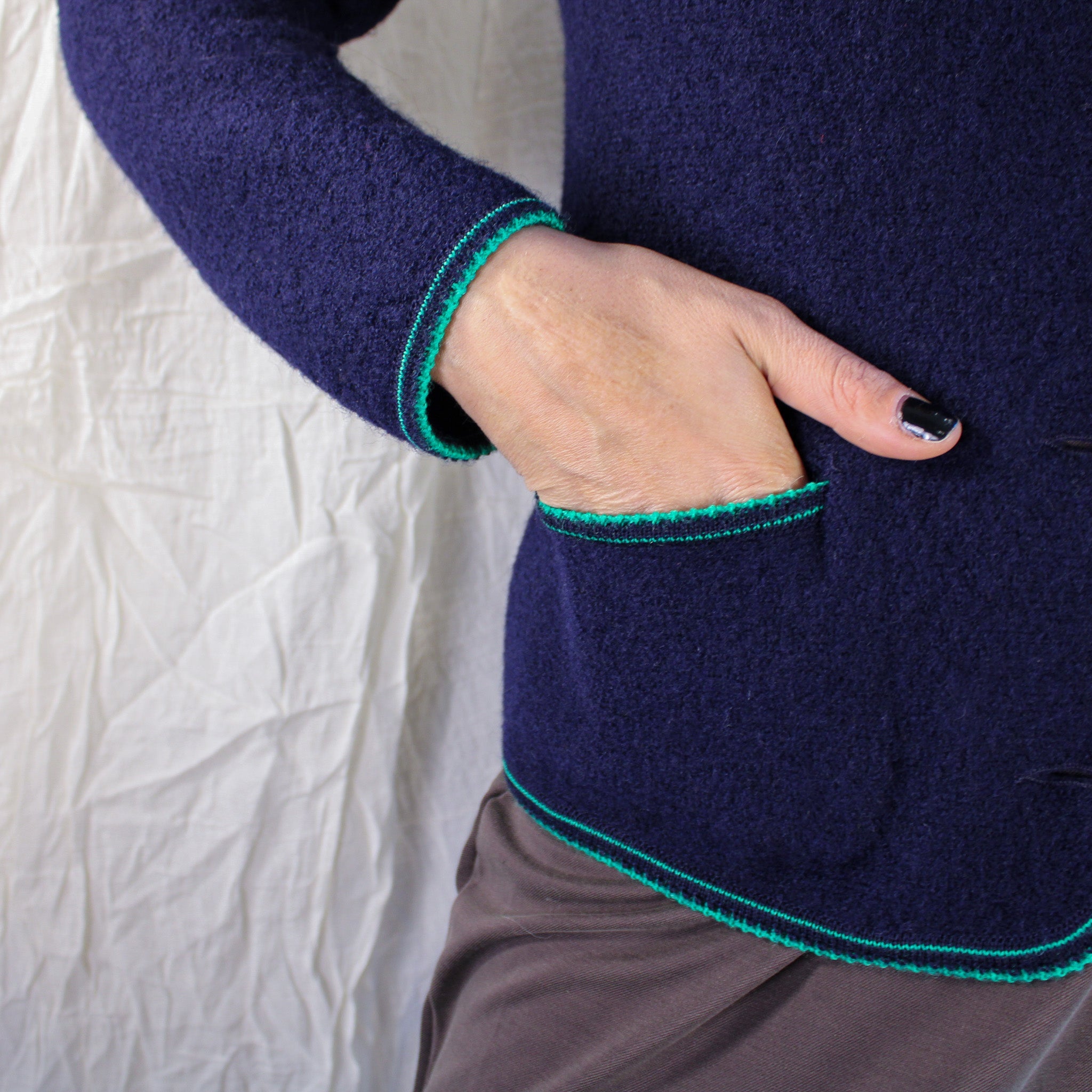 Geiger brand tag close-up