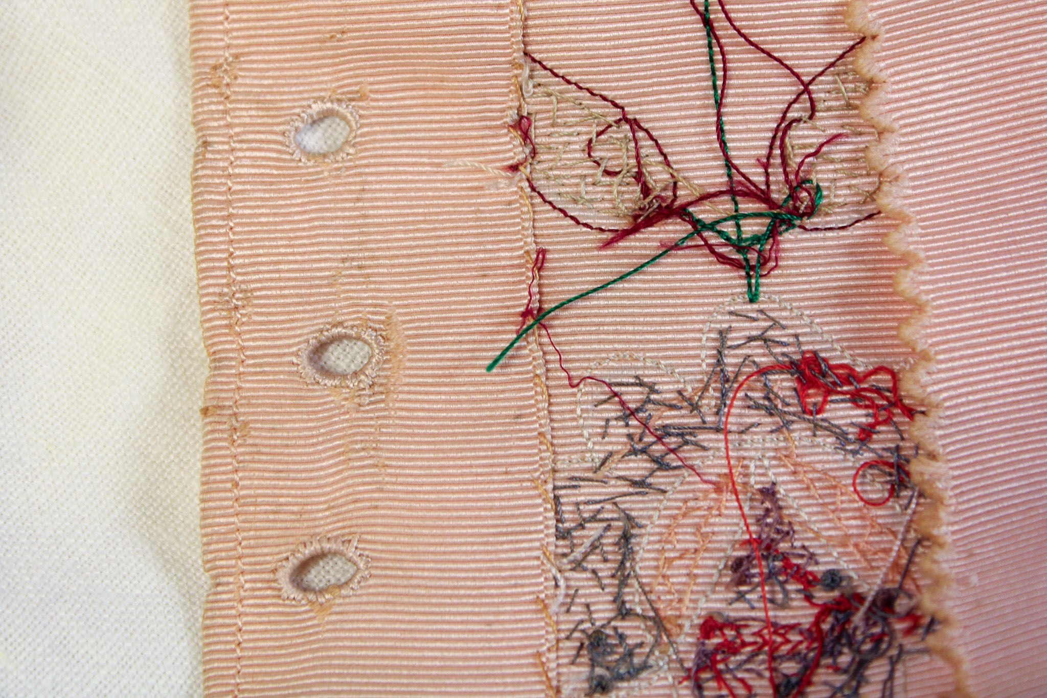 40s RARE museum hattie carnegie sequin floral corset bodice