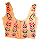 40s RARE museum hattie carnegie sequin floral corset bodice