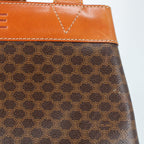 macadam c print and leather trim detail