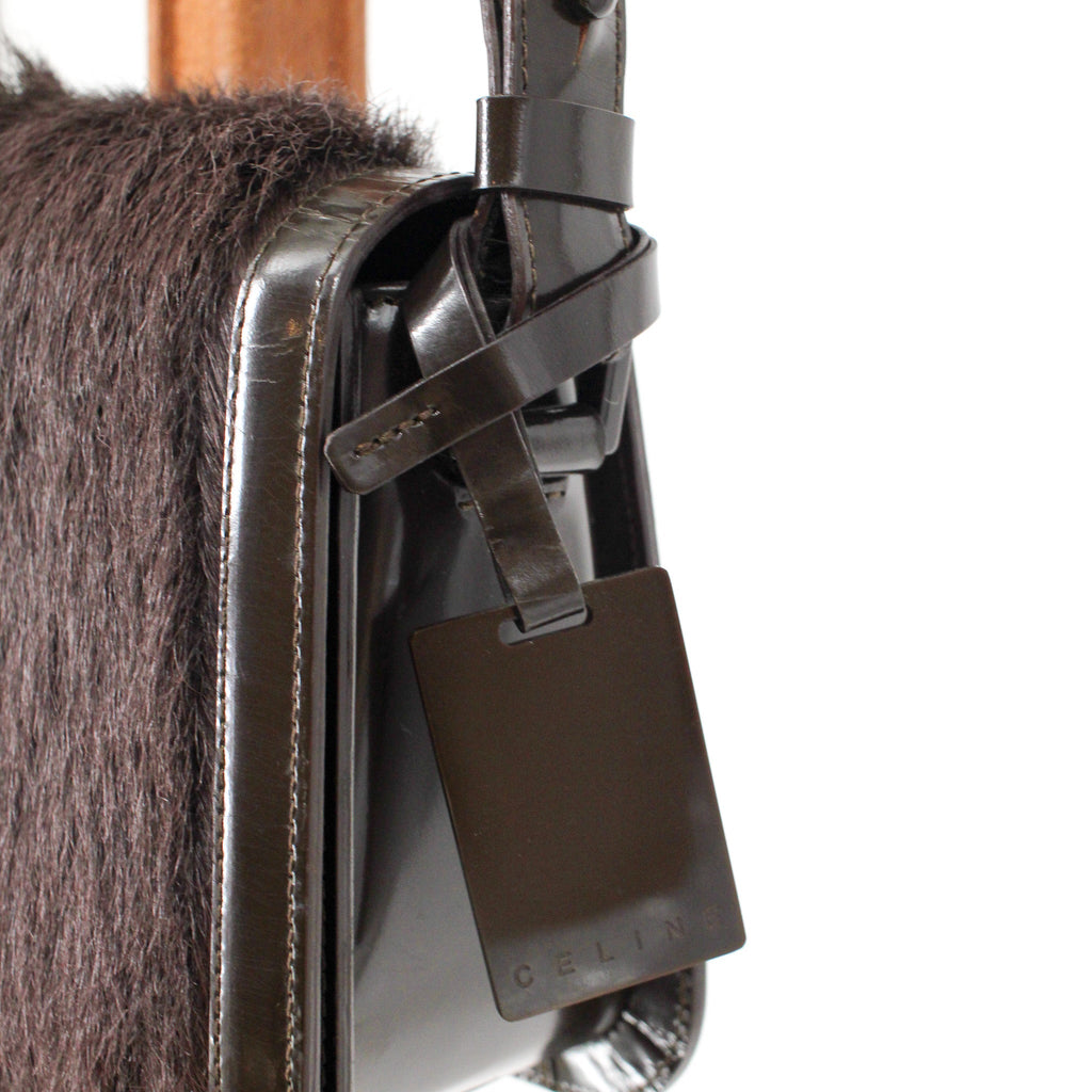 celine embossed leather hang tag