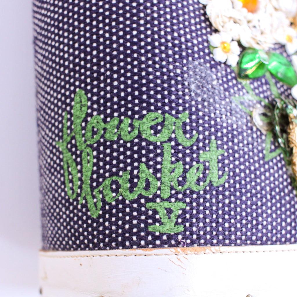 flower basket painted detail