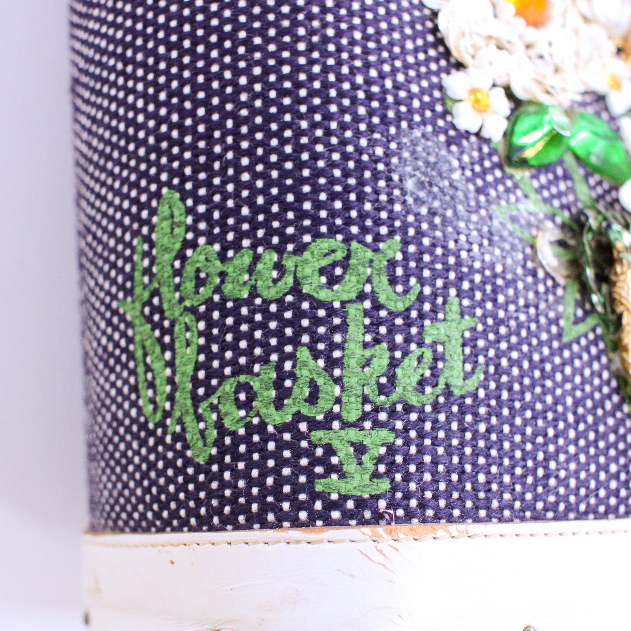 flower basket painted detail