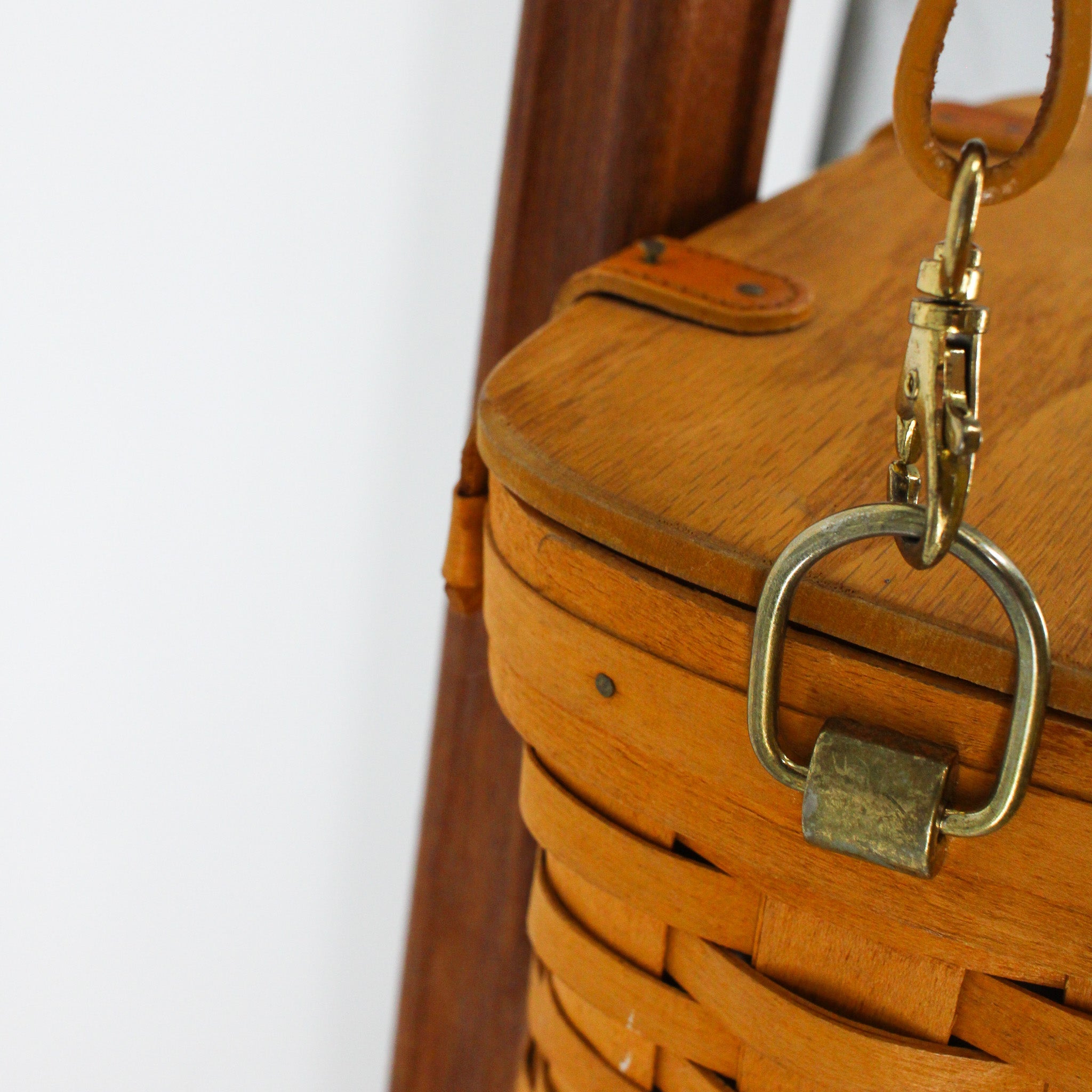 leather strap with brass swivel clip