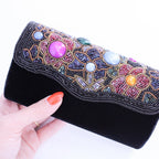 front held, beaded flap