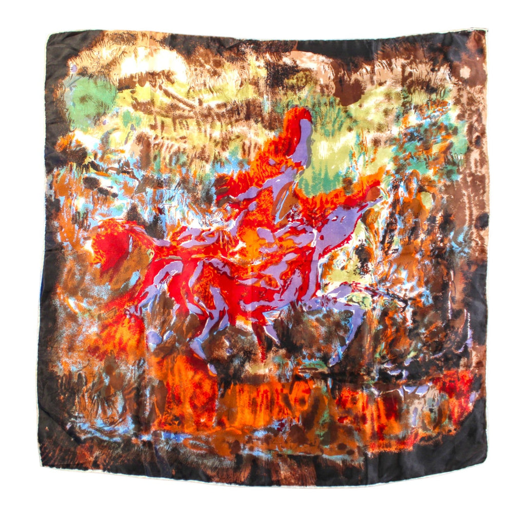 Detail of rider and brushstrokes