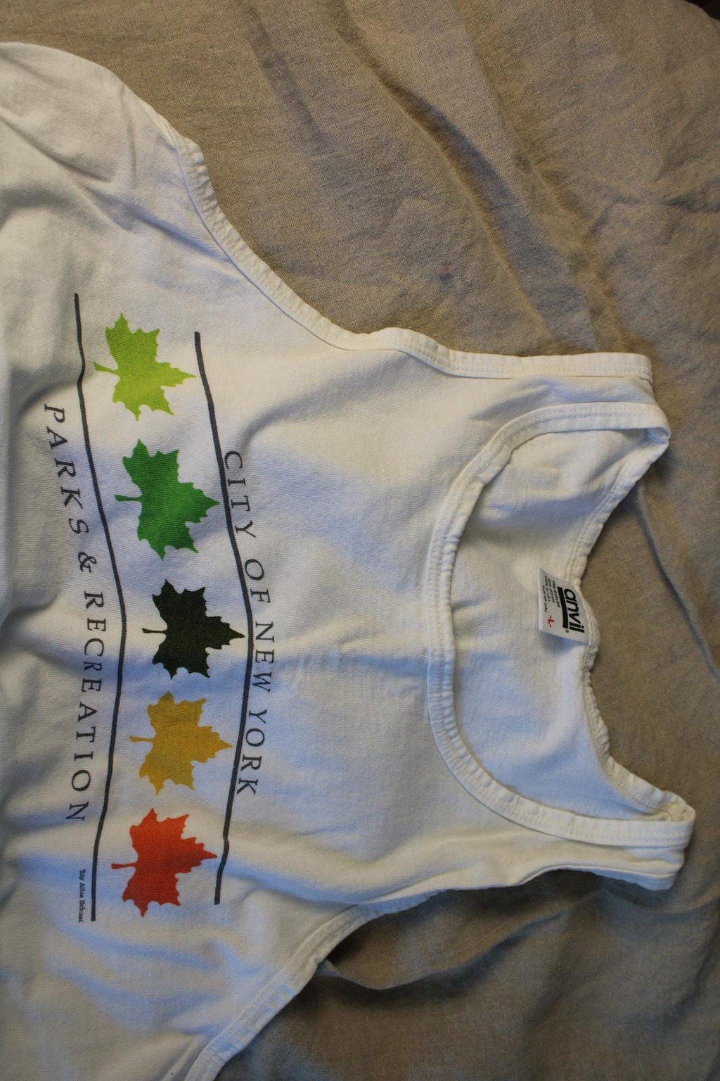 90s city of new york parks & recreation tank top made in usa