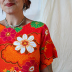 60s floral mod cotton shift dress