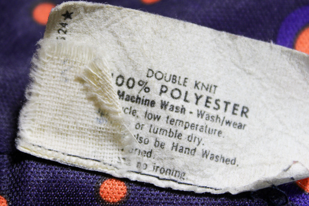 Back view of mod polka dot dress