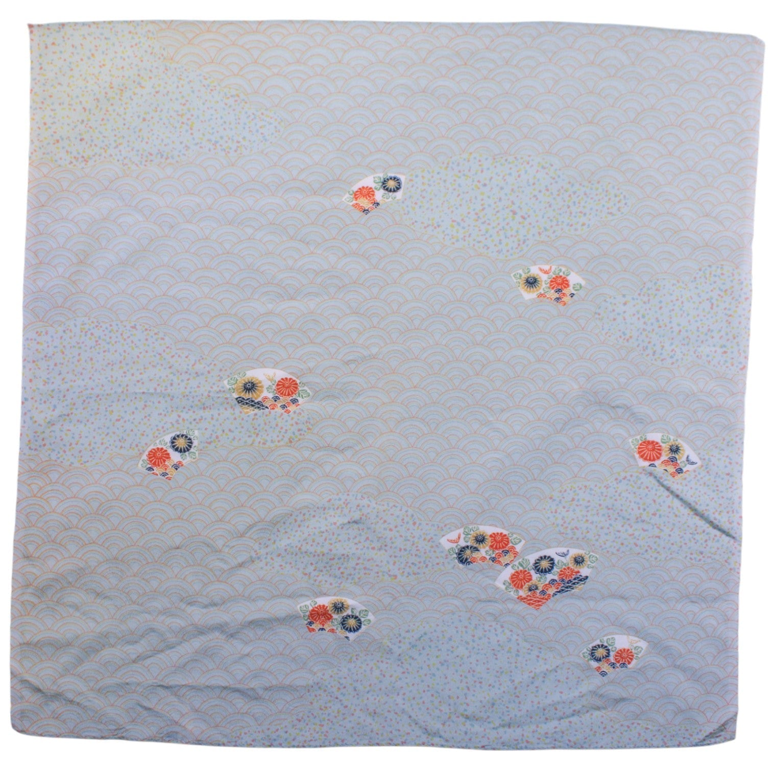 Front view seigaiha wave scarf