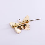 enamel butterfly brooch, angled