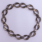 sterling foliate leaf-link choker