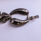 sterling foliate leaf-link choker, clasp detail