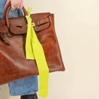 bobbie bag scarf - re-claimed acid green silk