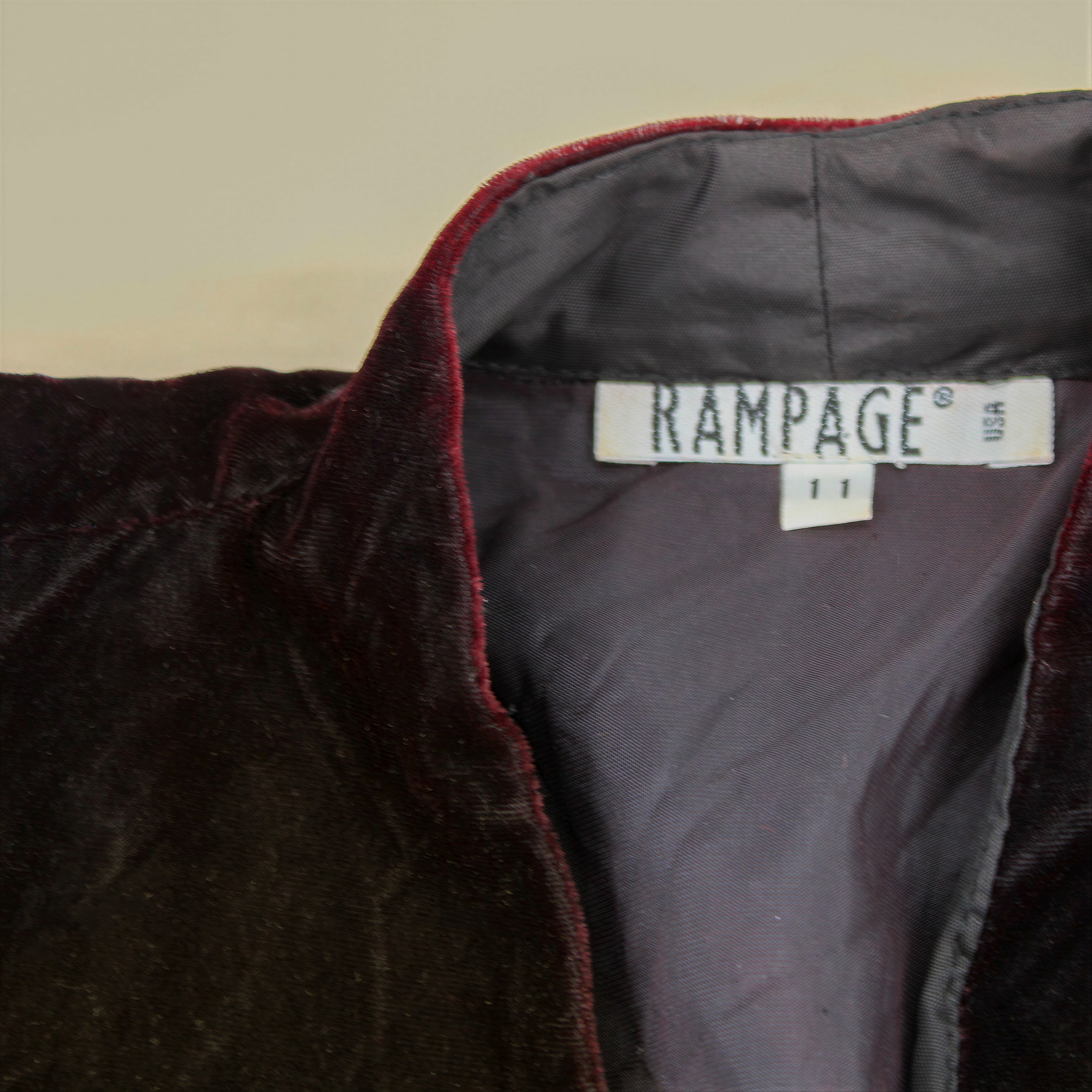 90s dark oxblood velvet bolero jacket