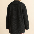 60s black karakulcha broadtail collared swing coat