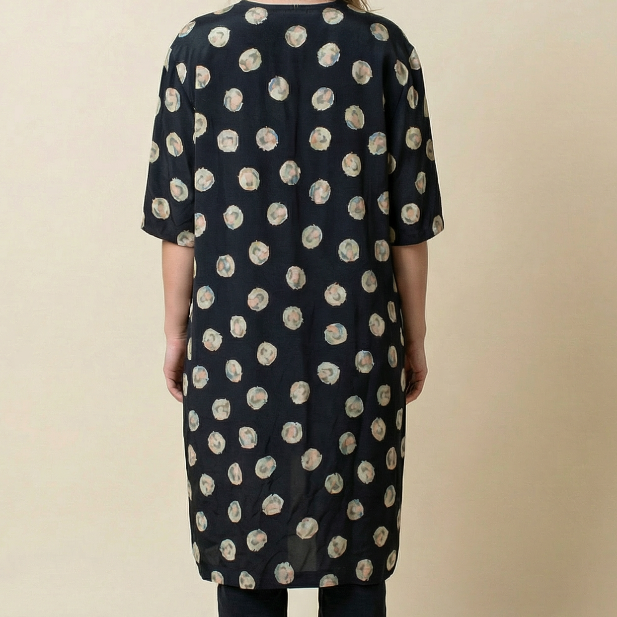 90s fendi 365 italian silk duster with cameo print