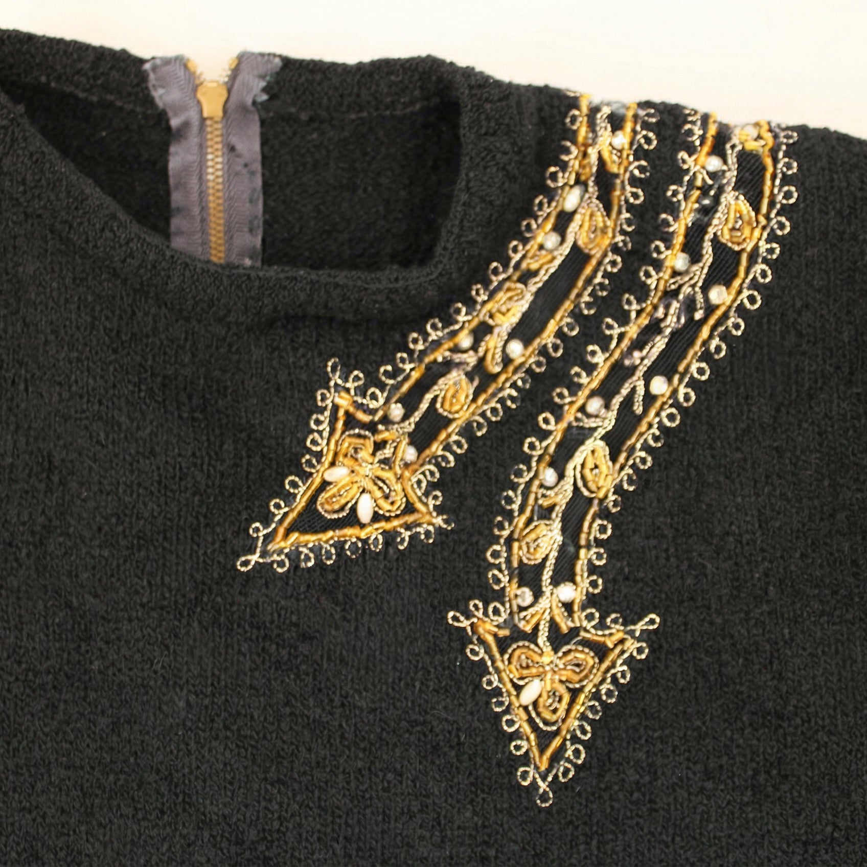 50s two arrows beaded rosanna wool top