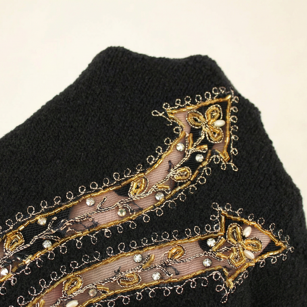 50s two arrows beaded rosanna wool top