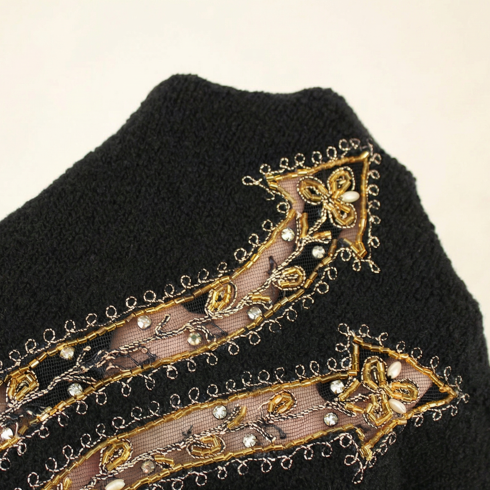 50s two arrows beaded rosanna wool top