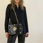 90s rare versace couture medusa chain shoulder bag