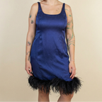 90s armani ostrich mini dress