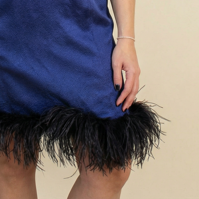 90s armani ostrich mini dress