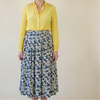 70s elizabeth arden marigold silk blouse (NOS)