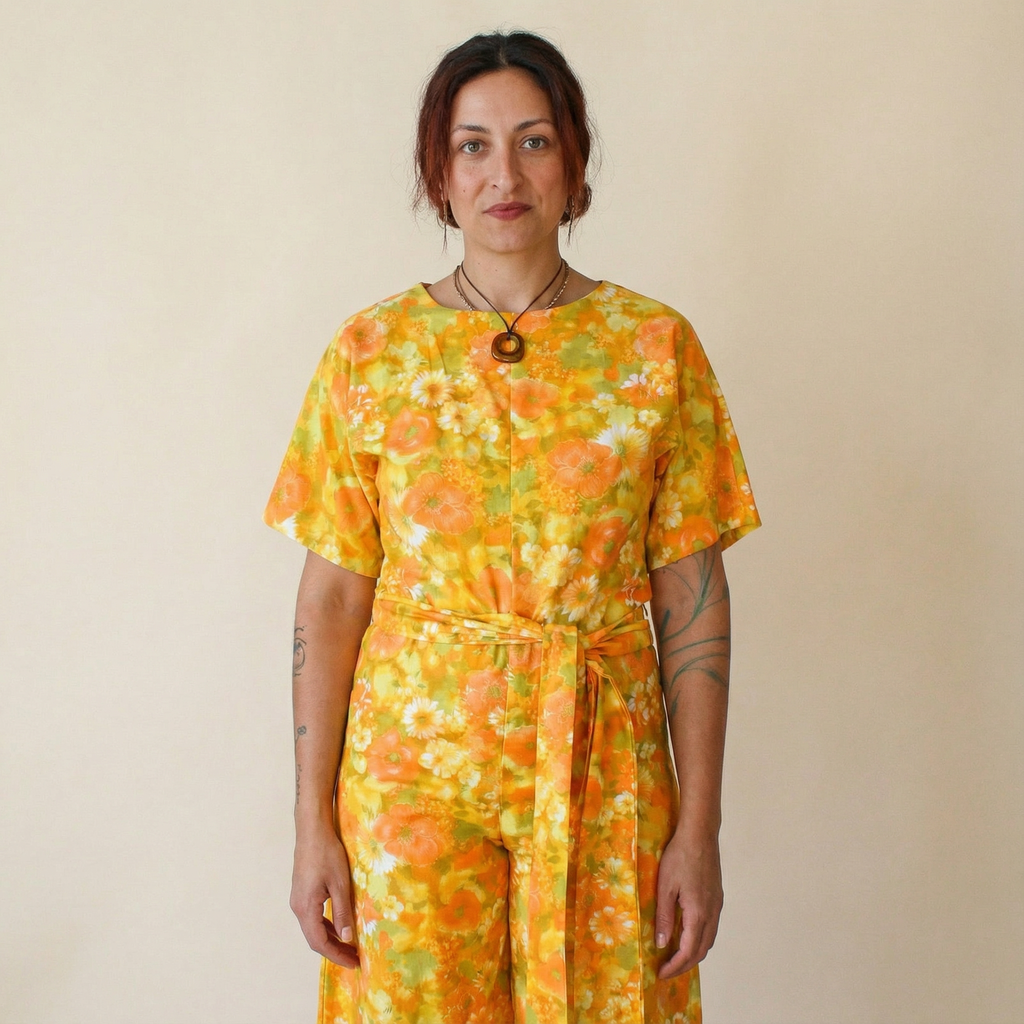 70s flower-power jumpsuit