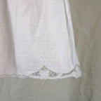 antique cotton pettipants with appliqué lace hem