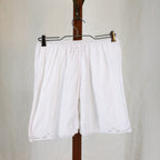 antique cotton pettipants with appliqué lace hem