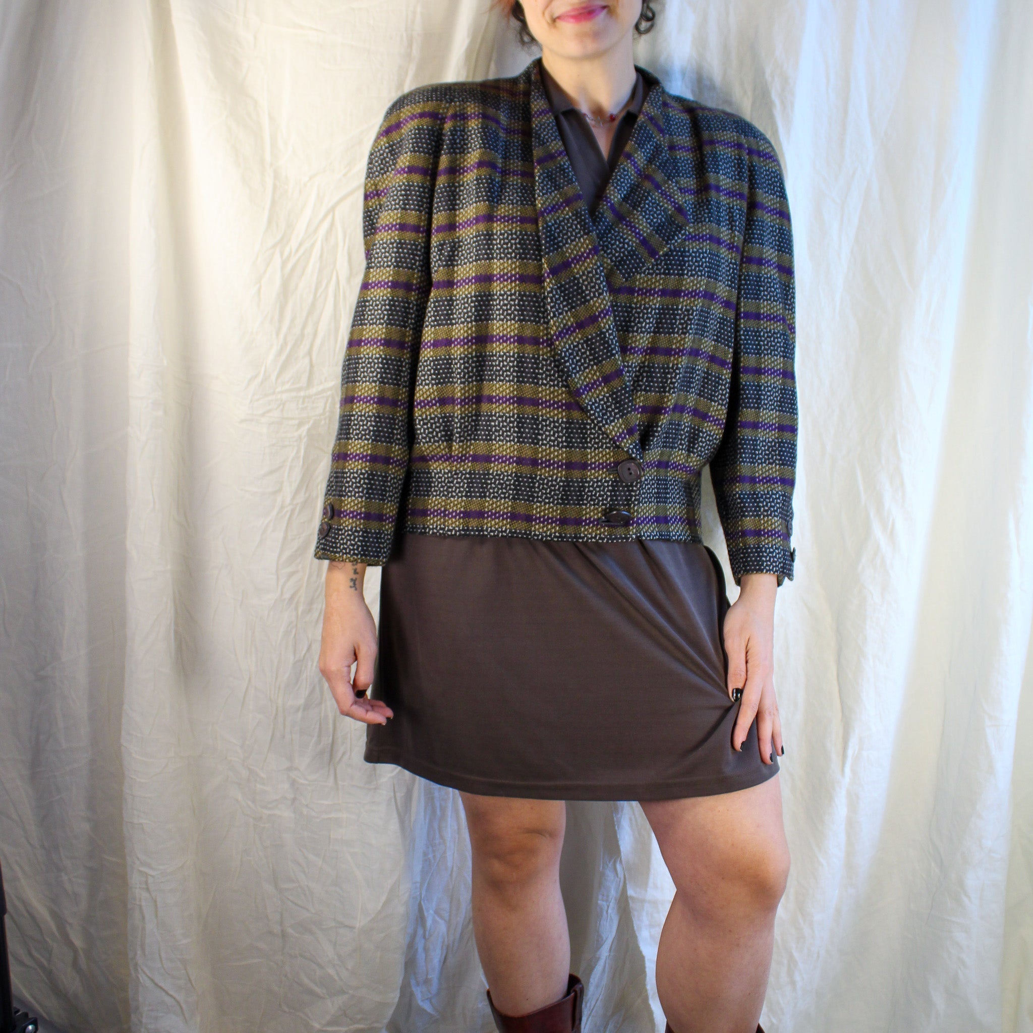 70s michi moon cropped blazer – japanese vintage