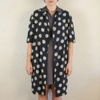 90s fendi 365 italian silk duster with cameo print