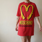 2014 moschino by jeremy scott 'over 20 billion served' mcdonalds t‑shirt dress